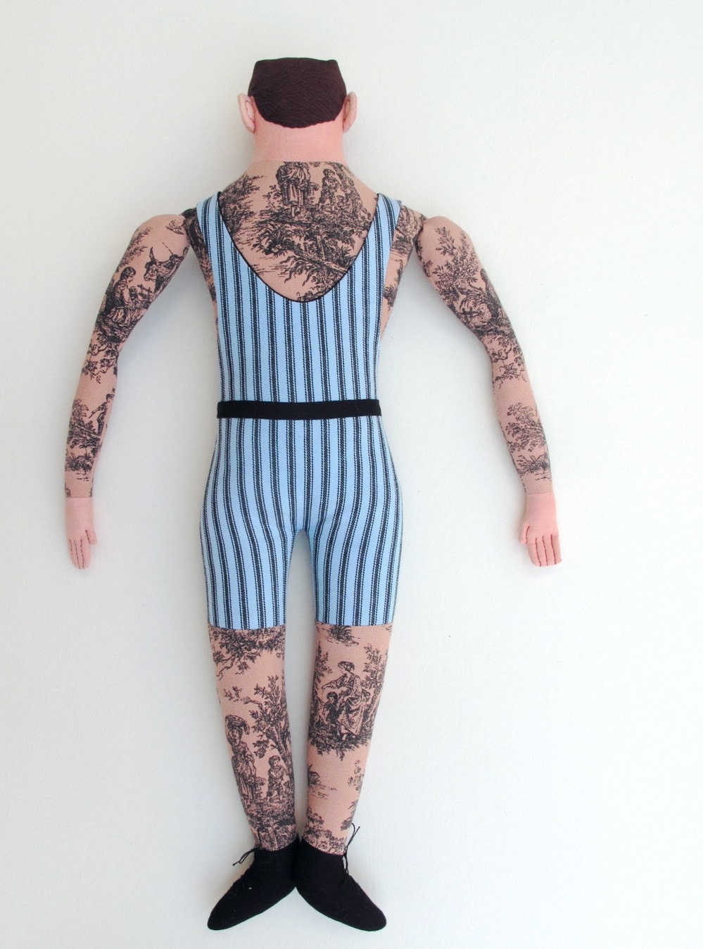 tattoo man in vintage swimwear