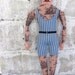 tattoo man in vintage swimwear