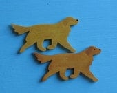 Golden Retriever Mini Wood Shaped Magnets