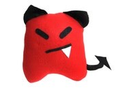 The Devil Mau is Here... Devil Cat Stuffed Pillow PLUP004 - Made to Order