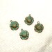 Tiny Roses Brass With Verdigris Finish 12 Pieces