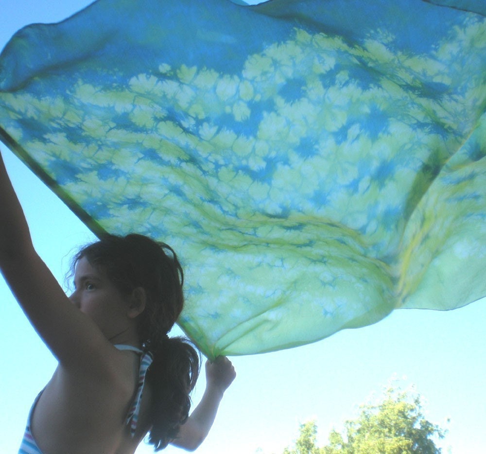 Earth and Sky Play Silk  Waldorf Tie dye