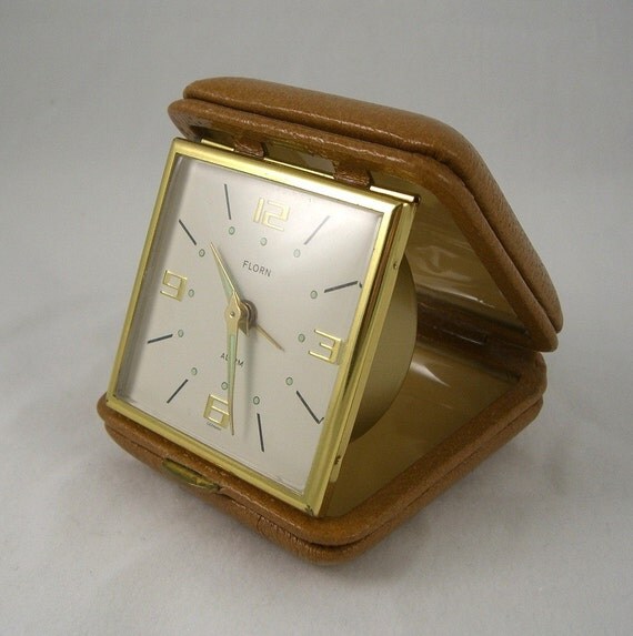 vintage Florn travel alarm clock by TiddleywinkVintage on Etsy