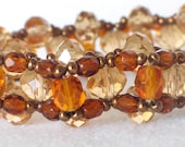 Amber and Sparkling Champagne Bracelet