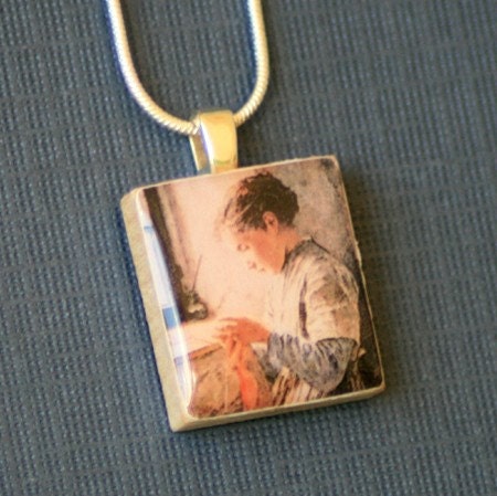 CLEARANCE - Scrabble Tile Pendant - By The Window