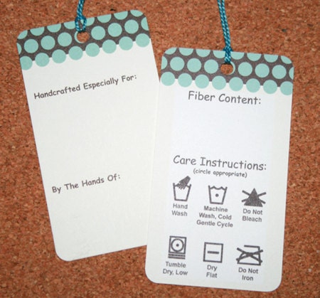 Gift Tags for Handcrafted Gifts - Blue Dots