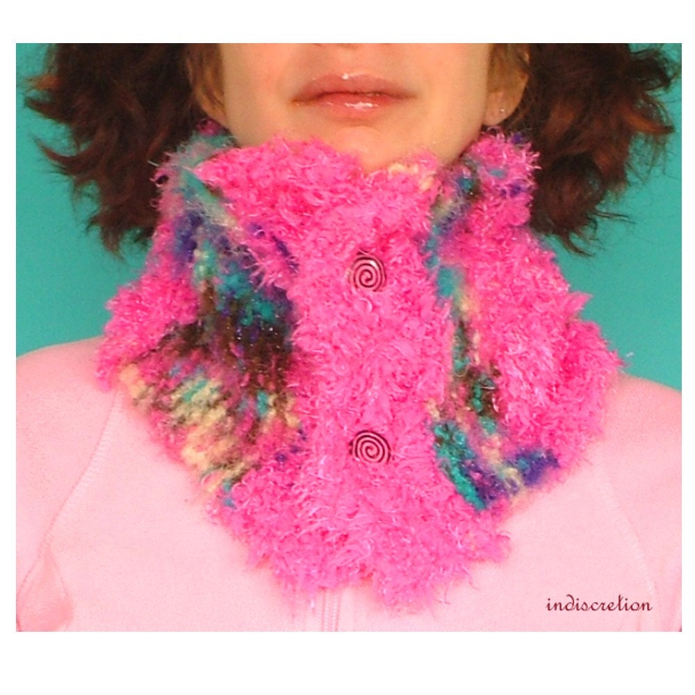 INDISCRETION Cotton Candy Sprinkles Knitted Scarf Wrap - NO WOOL