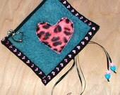 INIDSCRETION Fuzzy Fur Heart Pouch that Rolls Up Valentine