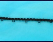 DIY Black Elastic Buttonhole Looping 3yds
