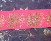 DIY Hot Pink Green and Gold  Jacquard Asian Style  Ribbon 3yds