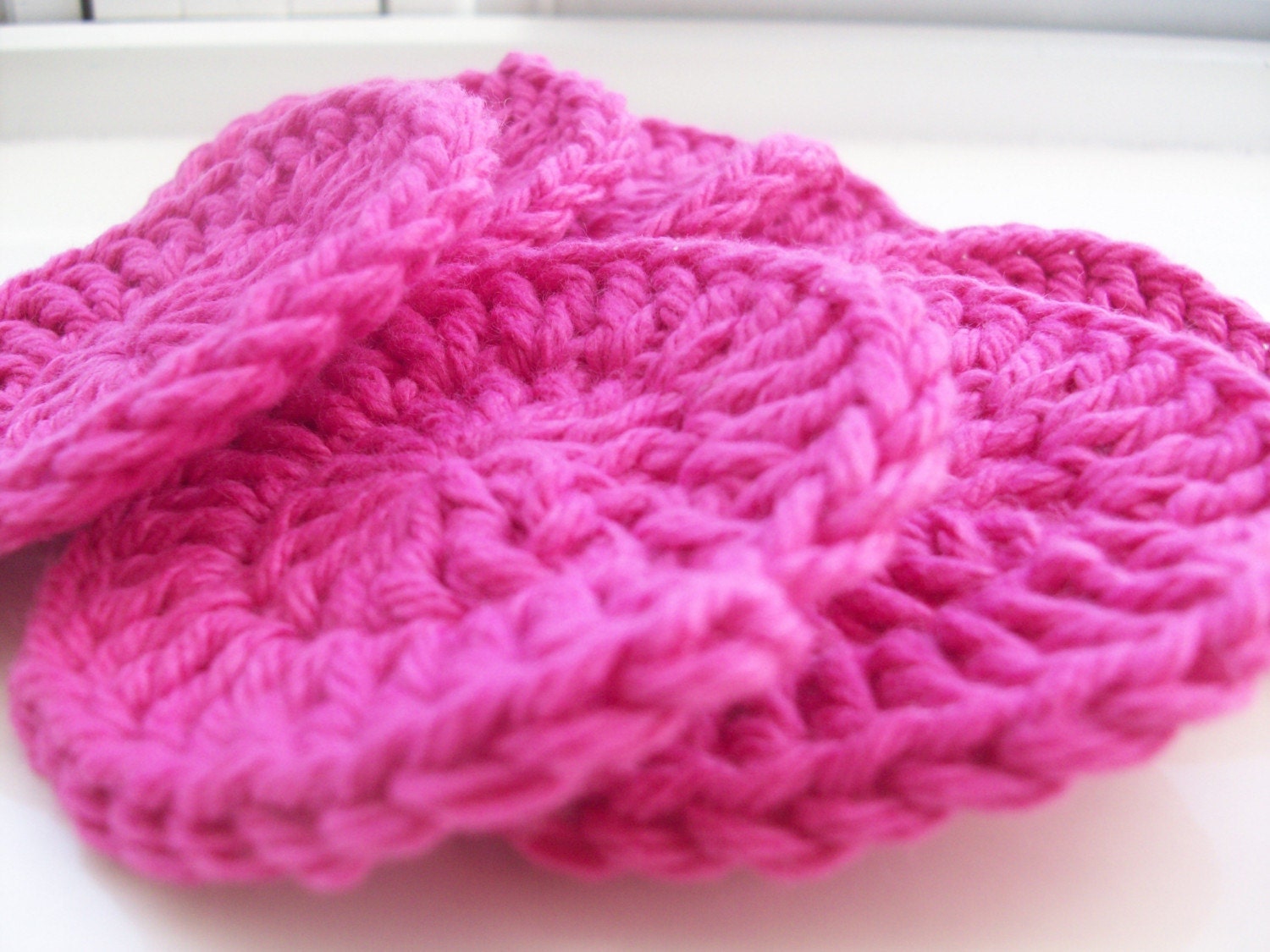 Set of Seven Hot Pink Reusable Make-up Remover Pads