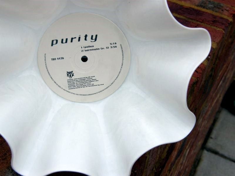 White Purity - Vinyl Record Bowl