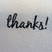 Thanks Woven Ribbon - 2 yards - Black and White