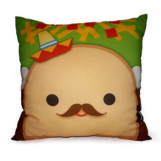 Decorative Deluxe Pillow, Kawaii Toy Pillow - Señor Taco