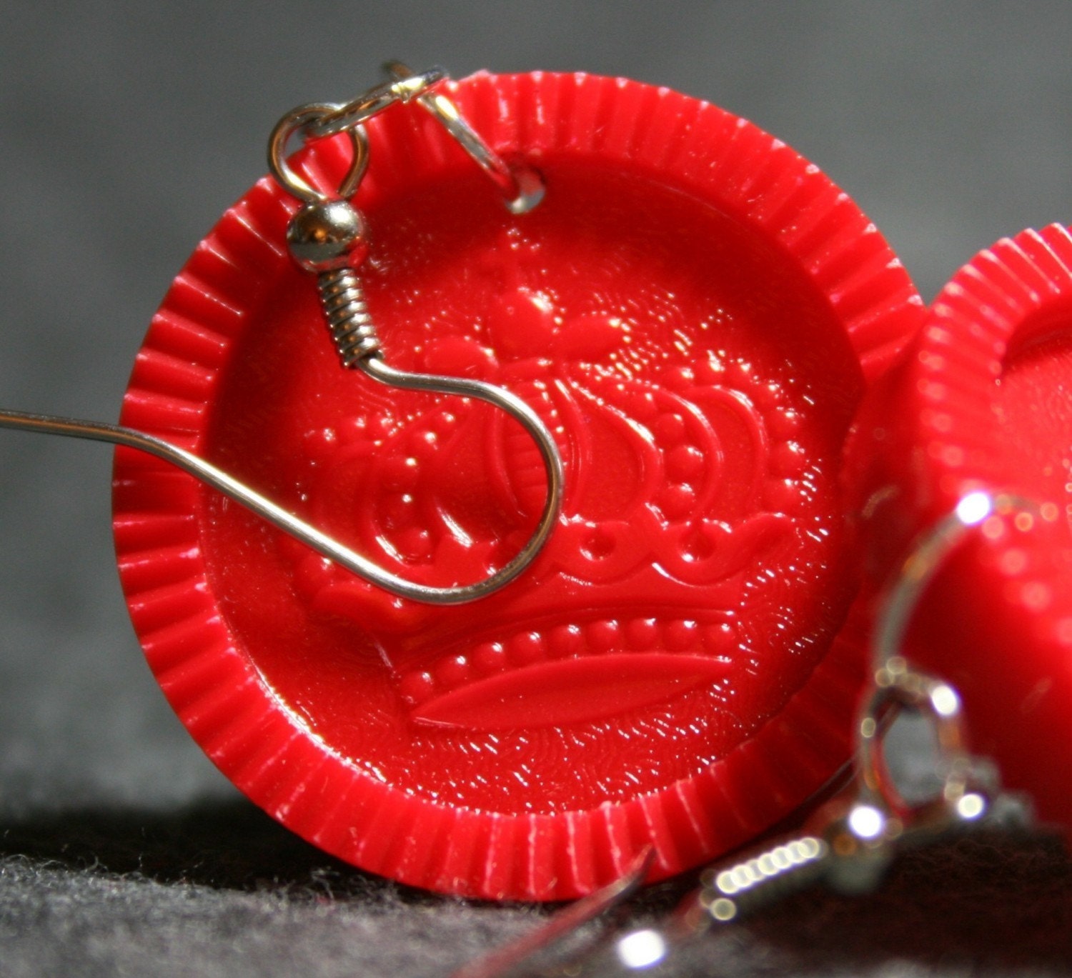 King Me Earrings in RED