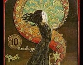 Psychic Fortunes Art Nouveau Gypsy Circus ACEO ATC Altar Art