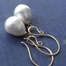 Earrings - goldfill, south sea shell pearl, ivory teardrop - Rococo