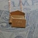 little love note - brass envelope charm on vintage chain