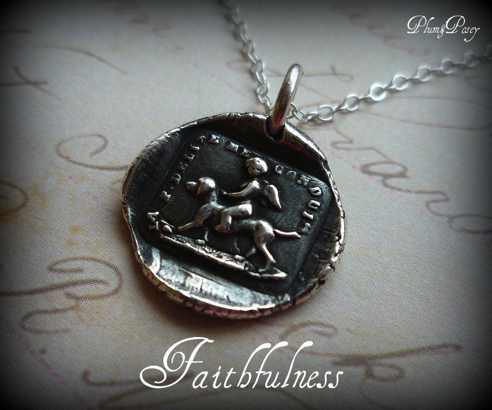 Faithfulness Conducts Me - Wax Seal  Necklace