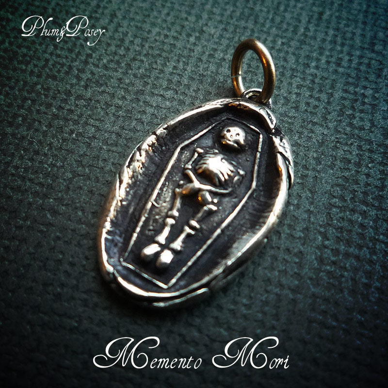 Memento Mori, Memento Vivere - Skeleton Wax Seal Pendant