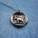 Elephant wax seal necklace from antique french seal