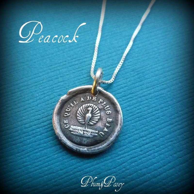 Peacock Wax Seal Necklace - Beauty Power Knowledge