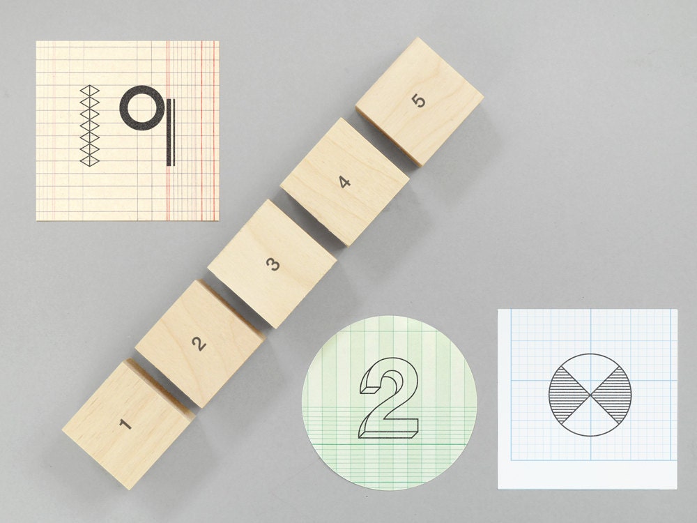 Number Rubber Stamps