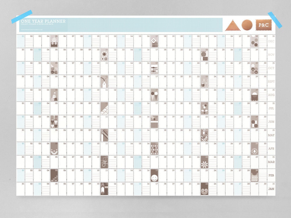 Stamp Sheet Wall Planner