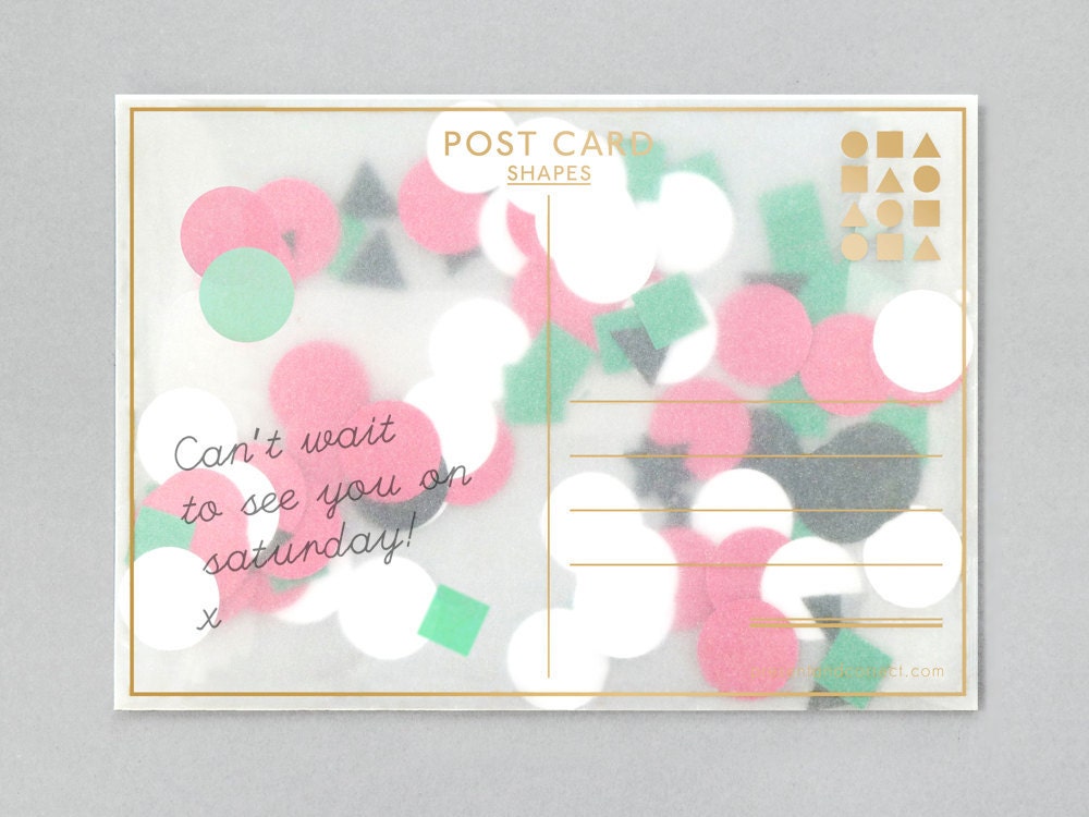 Shapes Confetti Postcard
