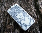 DIY Coloring Book MY VALENTINE Domino Pendant