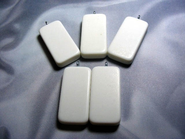 25 Large Mixed Media Altered Art BLANK Domino Pendants with Bails