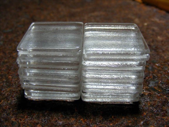 20 1 x 1 inch Clear Blank Grooved Channeled Handcut Square Glass Photo Image Tiles 4 Wire Wrap Pendant - Two Free Tutorials