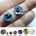 12mm Bright Blue Eyes Handmade Glass Taxidermy Doll Eyes Cabochons for Steampunk Jewelry and Pendant Making