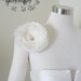 Large bridal flower filled with vintage Swarovski crystals and dusted with feathers. Ready to ship