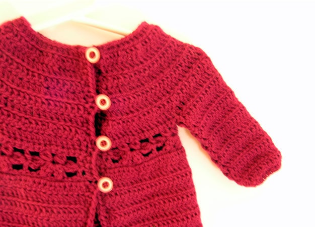 PDF crochet pattern - Mini Marguerite cardigan- Todler and girls sizes with daisy motif - Easy crochet
