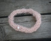 pink fuzzy headband