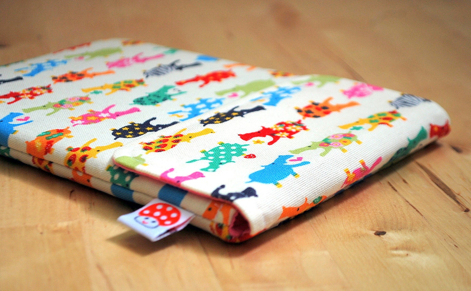 Kindle Fire Case / E-Reader Accessorie / Gadget Case / fits most Ereaders and Small Tablets-Kawaii colorful hippos
