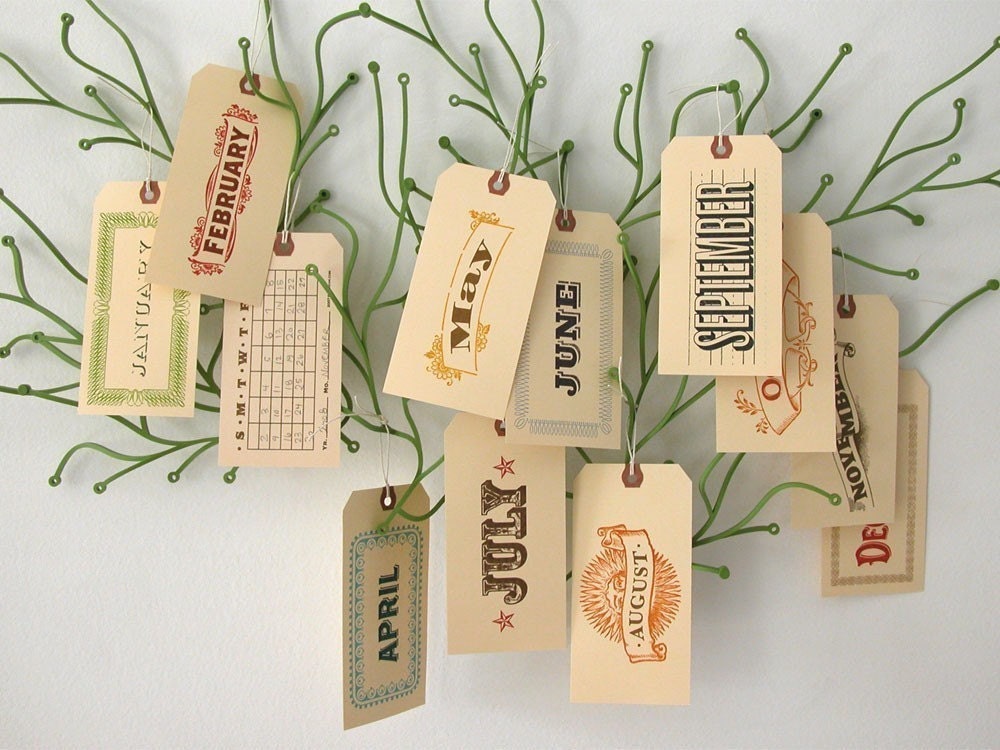Tag Calendar - 12 Month Perpetual Calendar