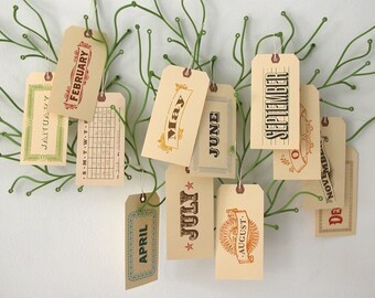 Tag Calendar - 12 Month Perpetual Calendar