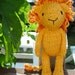 Yarnigans Organics - lion in yellow and orange cotton
