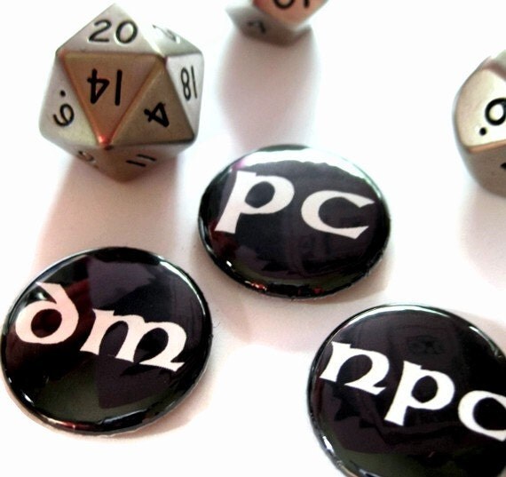 gaming alignment set of 3 by PortlandButtonWorks on Etsy