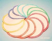 organic cotton hemp facial rounds Rainbow 12 pk eco-friendly Mother's Day gifts bath and beauty accessories make up removers