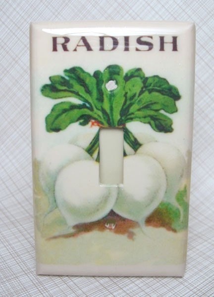 Vintage Radish Seed Packet Light Switch Plate