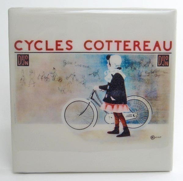 Vintage Bicycle Tile Coaster