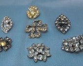 Vintage Jewelry Rhinestone Destash - Clear