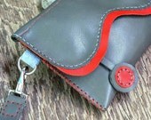 SALE  the Wavelet II  hand stitched leather Wristlet Feral Empire