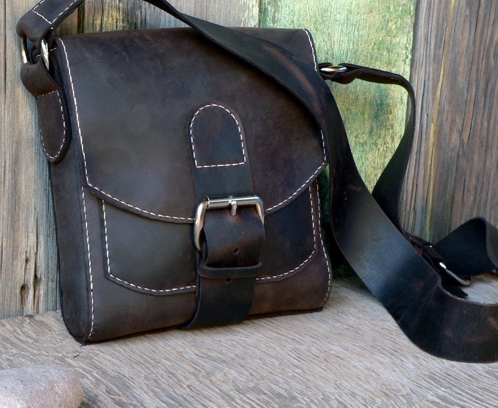 FIELD Bag handmade - Hand Stitched Leather Satchel -Feral Empire