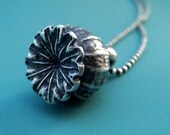 Poppy Pod Necklace - Sterling Silver
