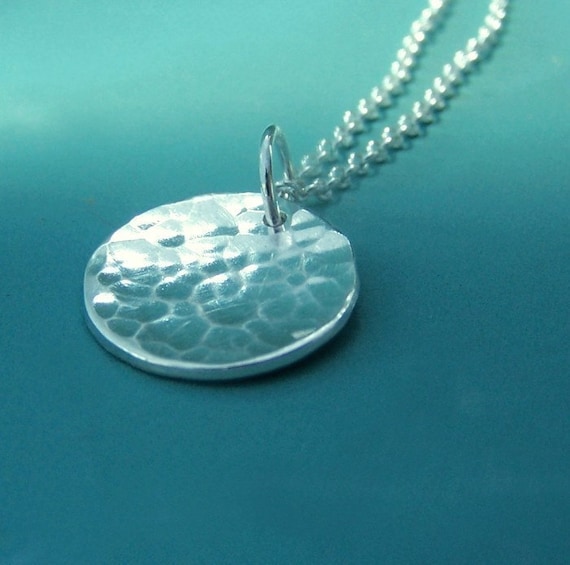 Hand Hammered Sterling Silver Necklace - Small Pool