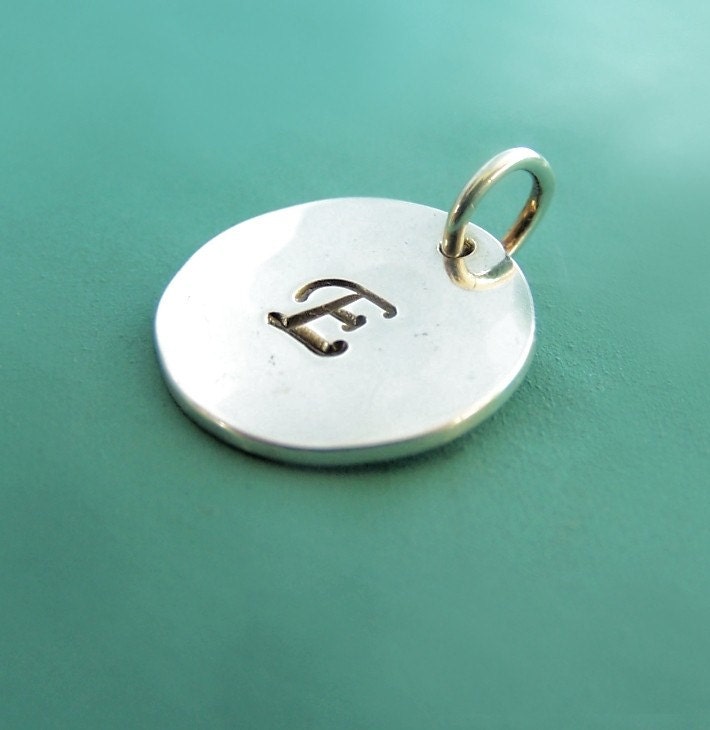 Letter Charm - Sterling Silver - 1/2 inch